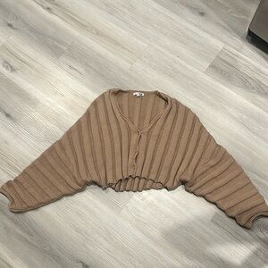 Tan cropped sweater